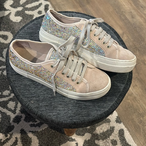 Light pink/sparkle Giani Bini sneakers - Picture 1 of 2